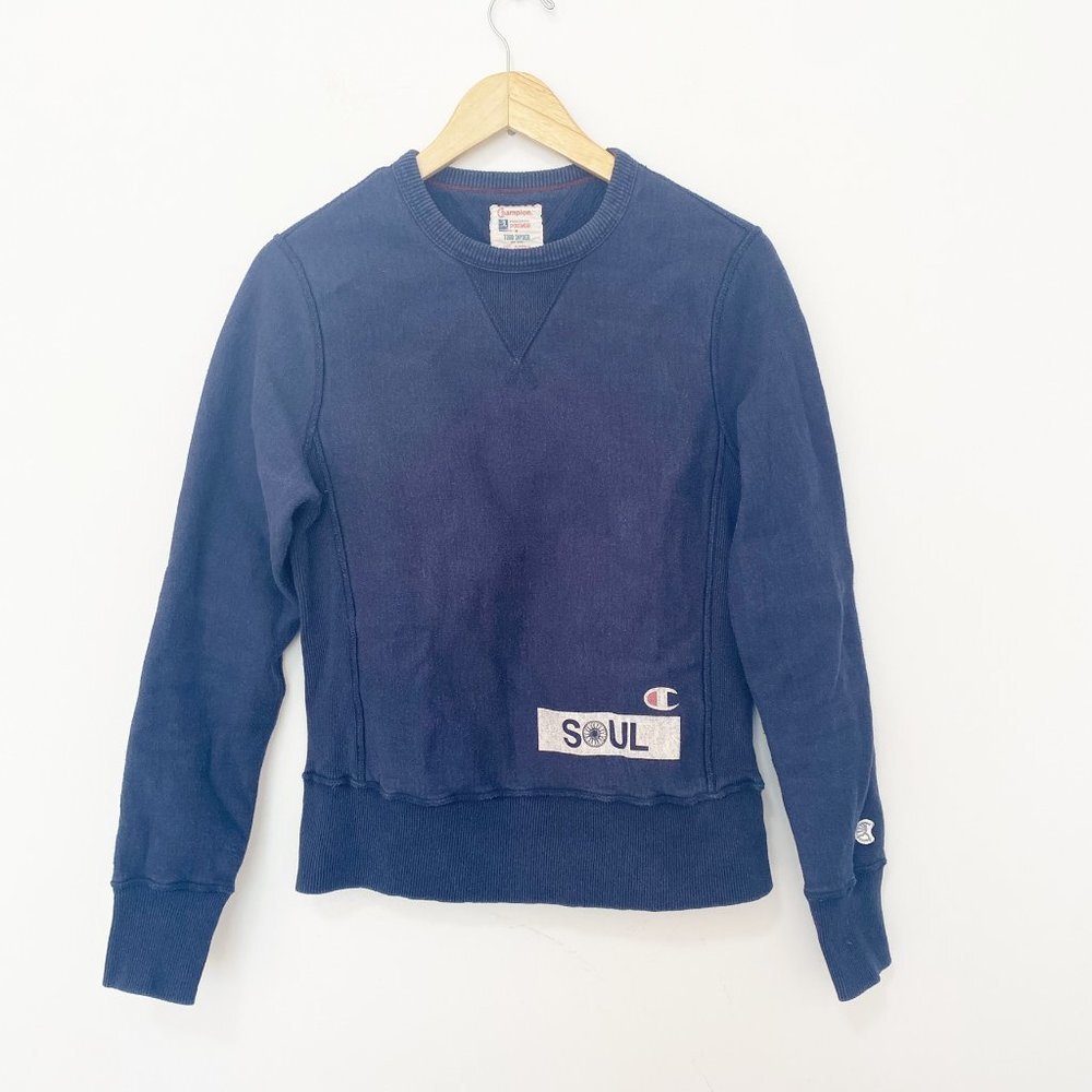 Champion Soulcycle Blue Logo Sweatshirt Size XS